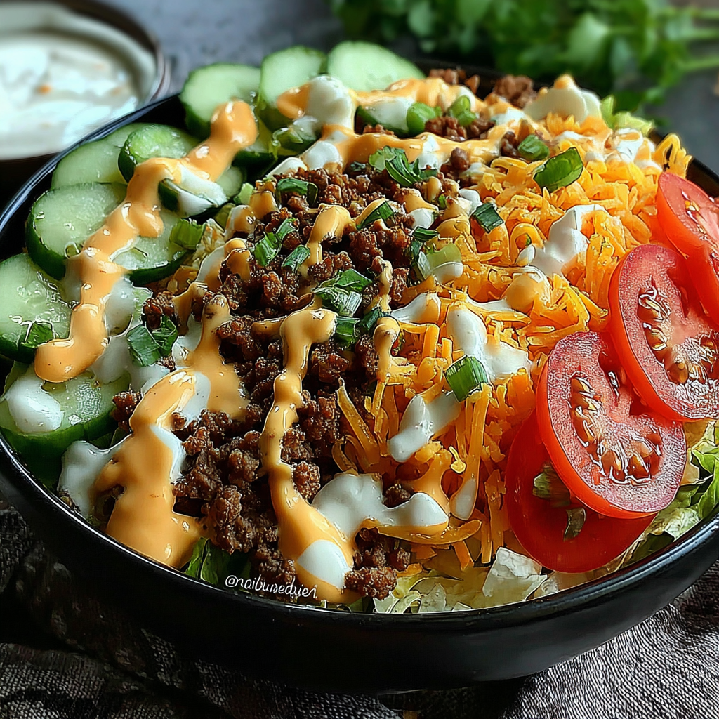 Deliciously Simple Deconstructed Big Mac Bowl