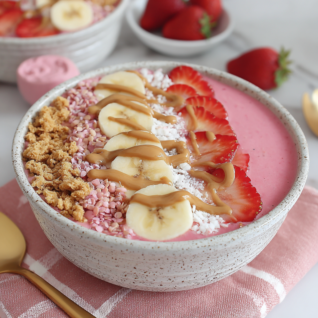 Delightful Strawberry and Banana Smoothie Bowls