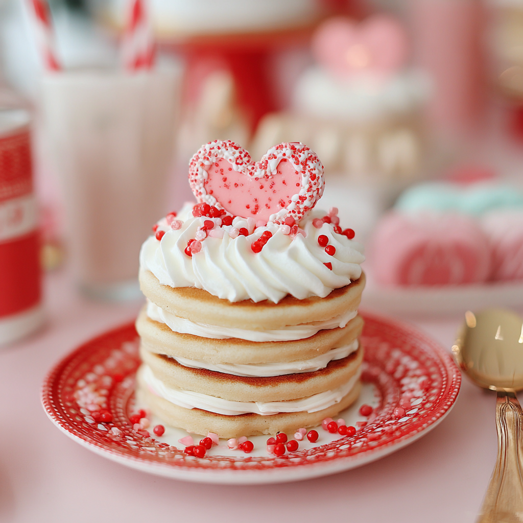Delightful Valentine’s Day Mini Pancake Stacks