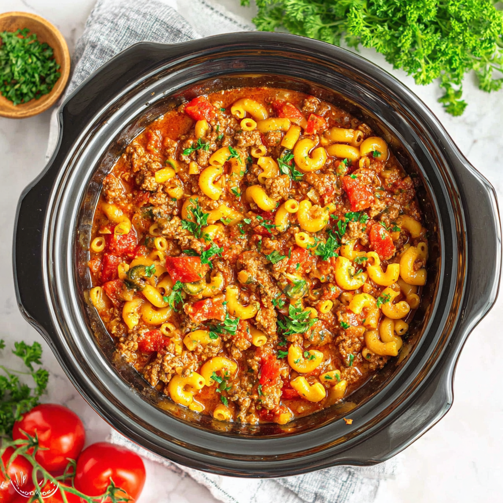 Flavorful Crockpot American Goulash for Home Cooks