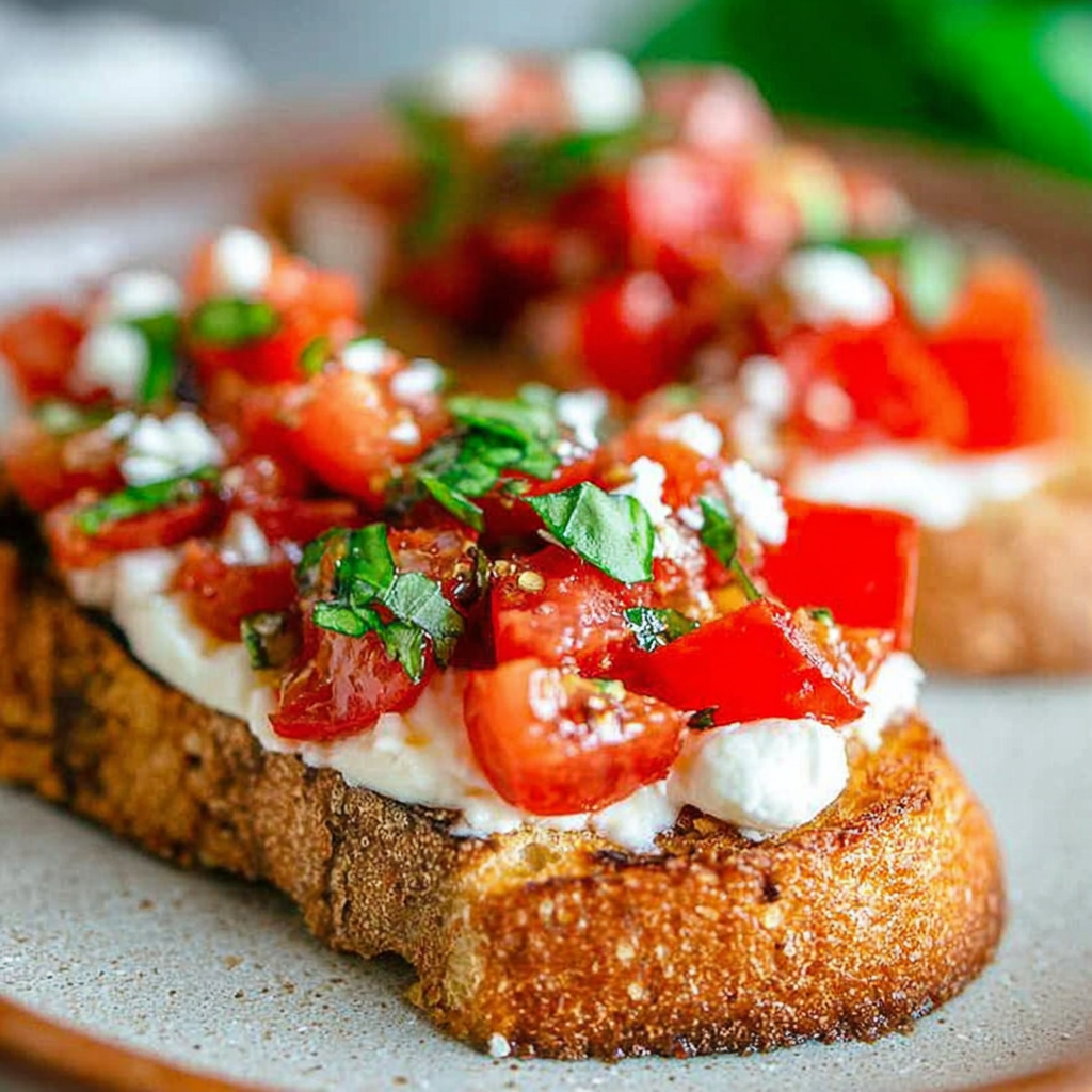 Fresh Bruschetta with Mozzarella for Summer Gatherings