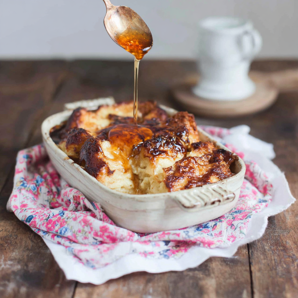 Indulge in Classic Brioche Bread and Butter Pudding