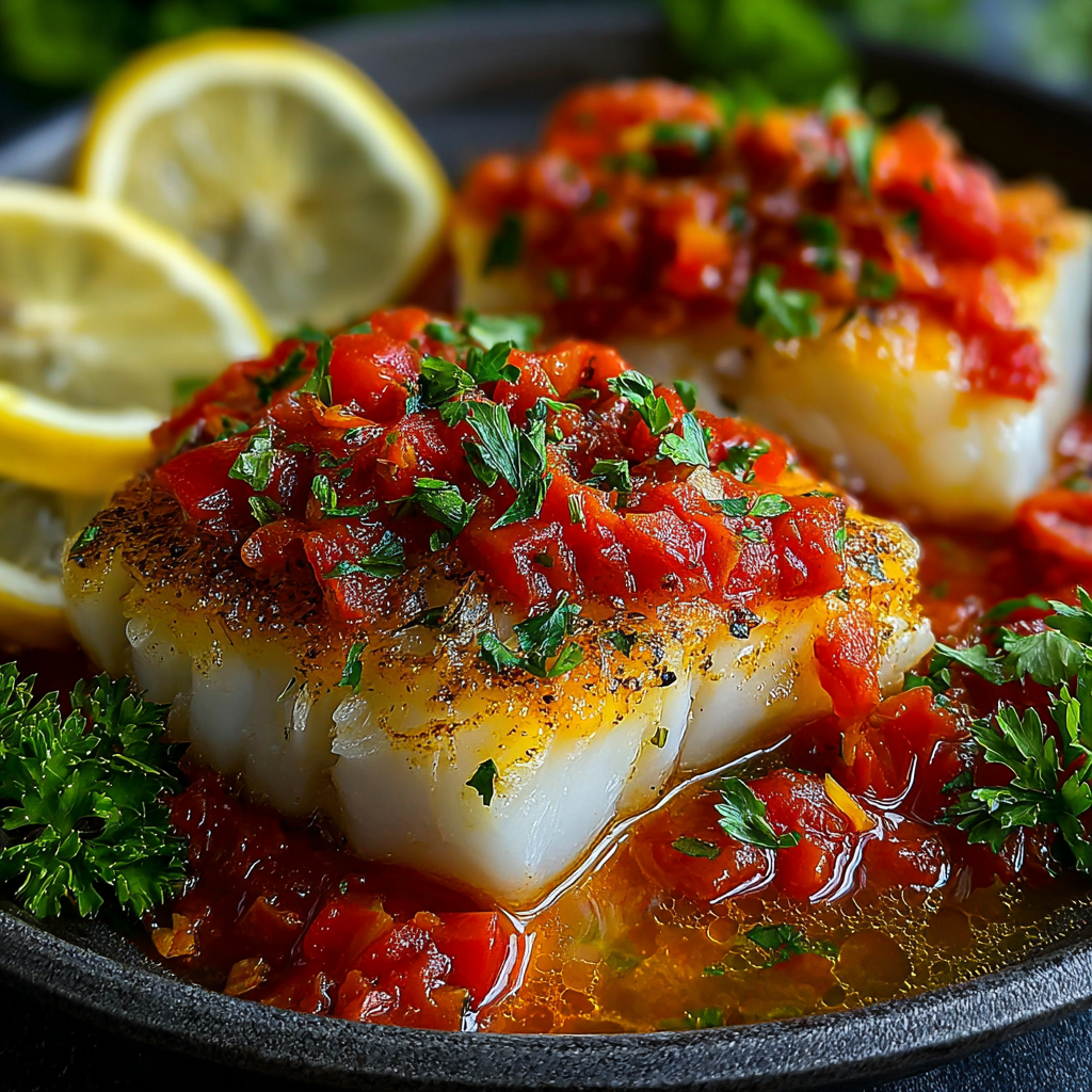 Savor Lemon-Butter Cod with Zesty Tomato Sauce