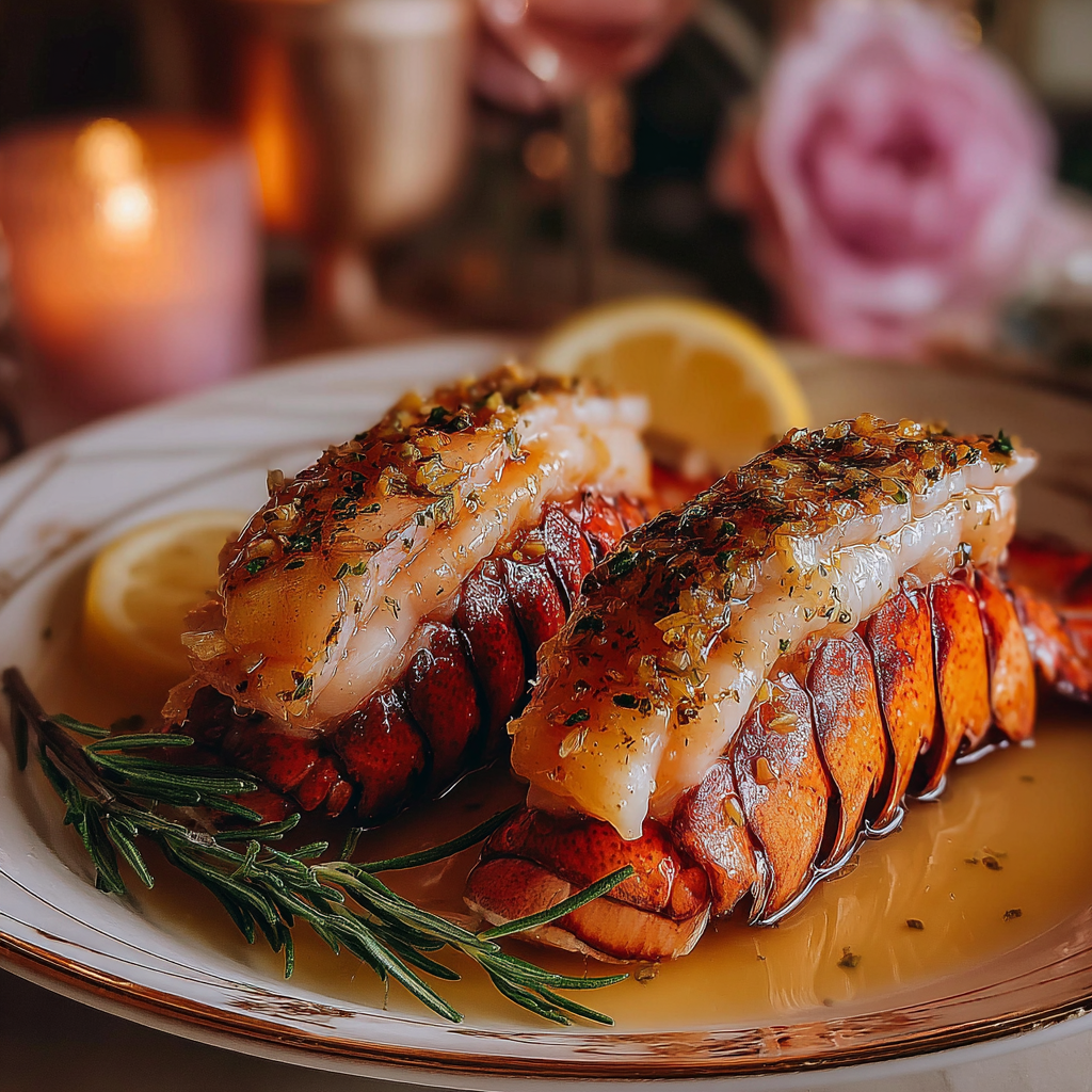 Savor the Elegance of Lobster Tail with Garlic Butter