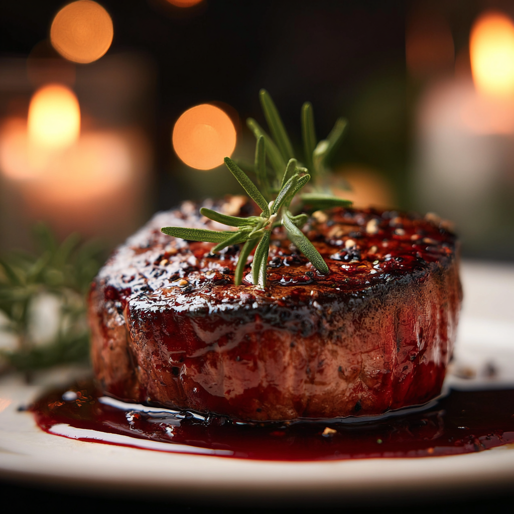 Savory Filet Mignon with a Luscious Red Wine Reduction