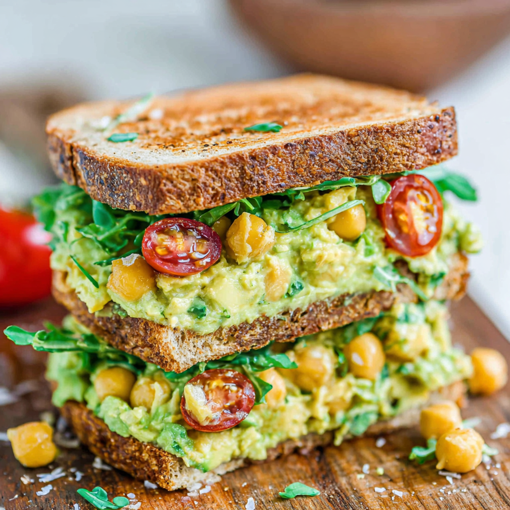 Wholesome Smashed Chickpea and Avocado Sandwich