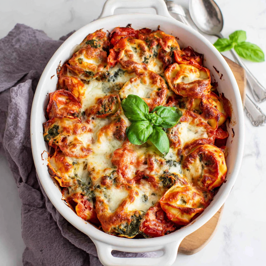 Delicious Baked Tortellini Casserole with 5 Ingredients