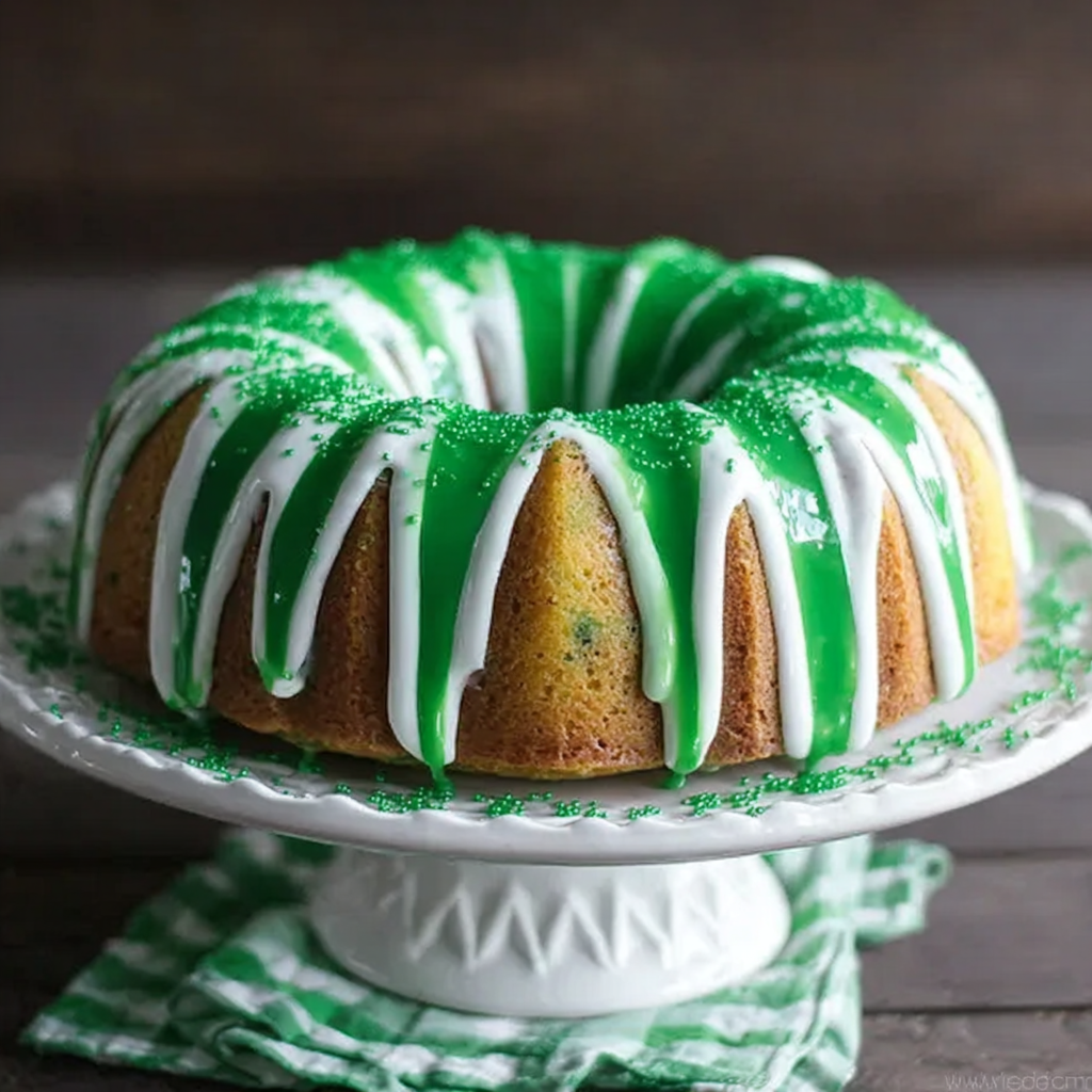 Delightful Green And White Bundt Cake Recipe