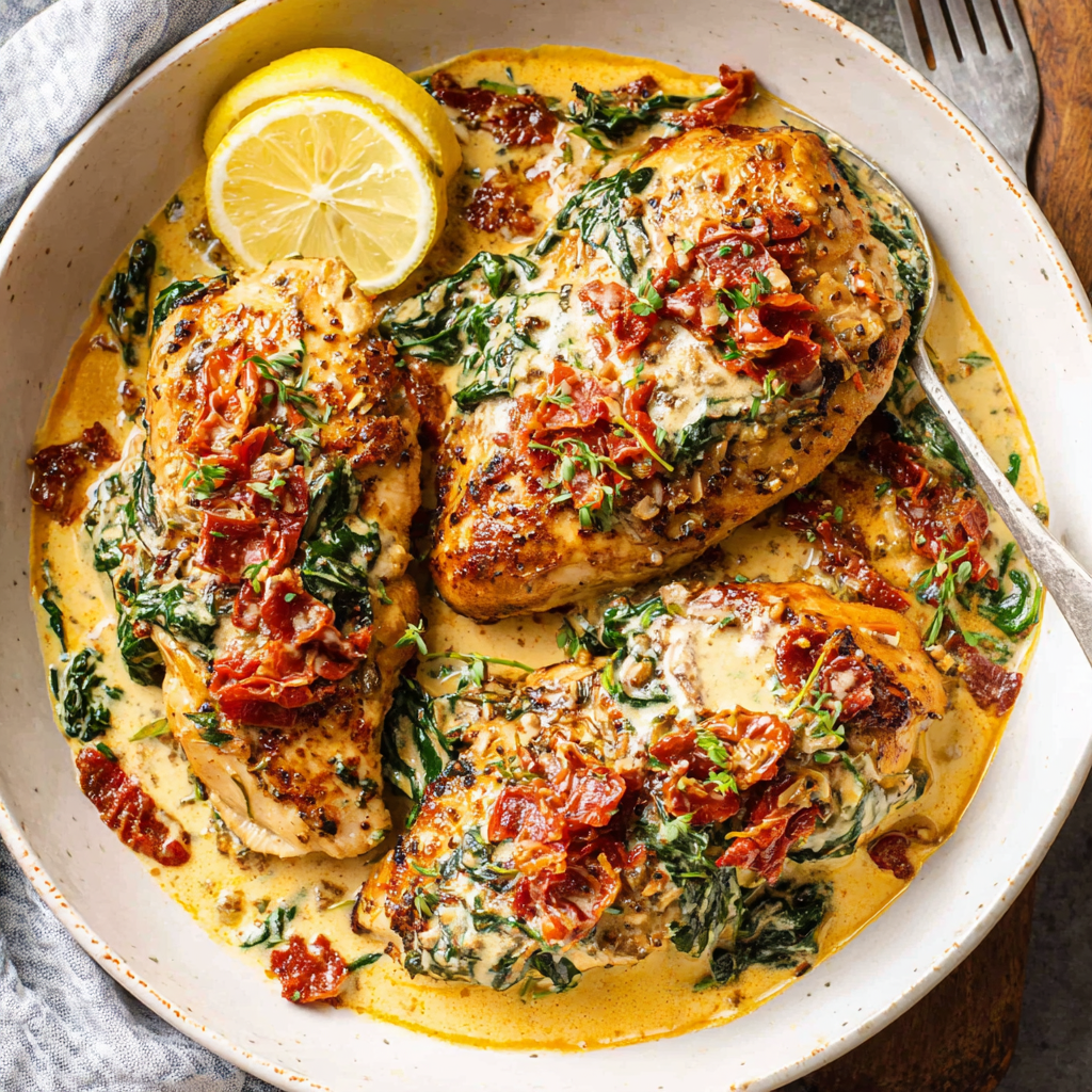 Flavorful Crockpot Tuscan Chicken Recipe
