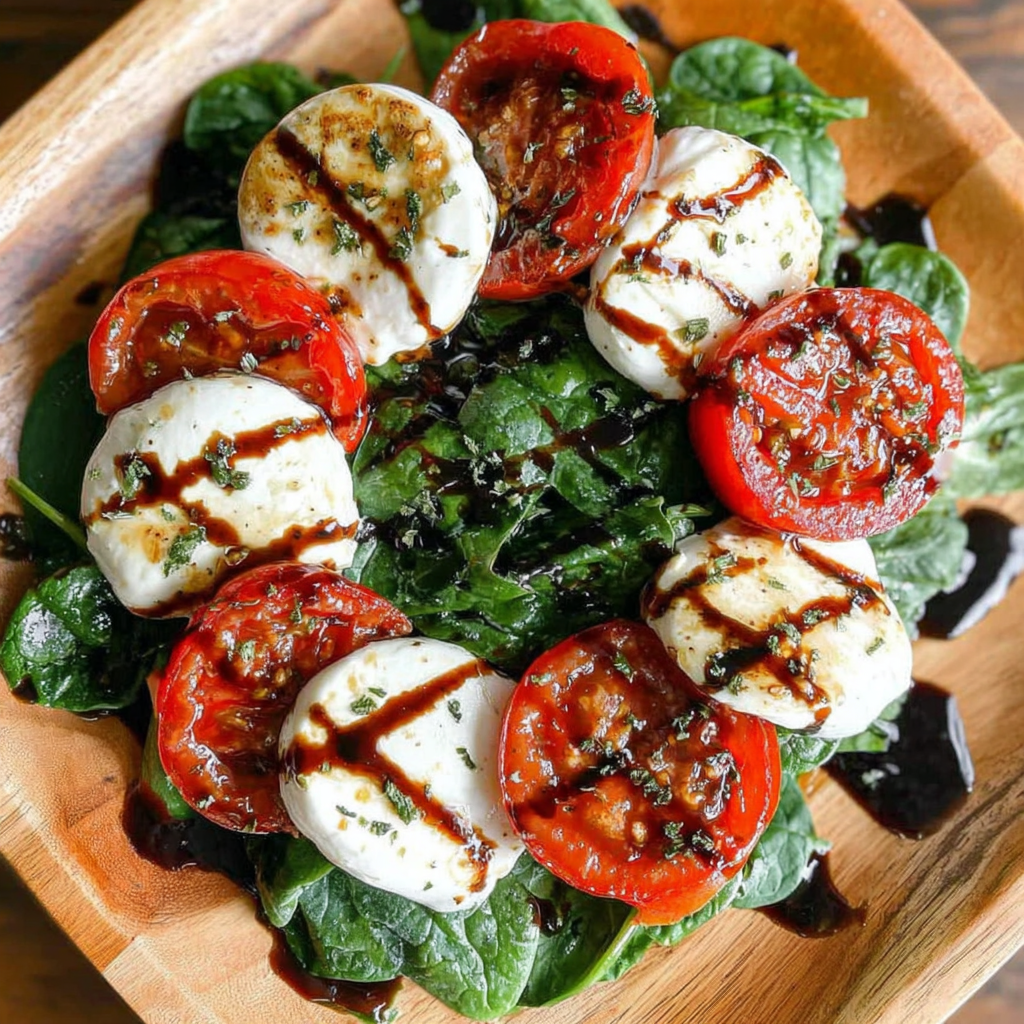 Fresh Spinach and Tomato Caprese Salad Recipe