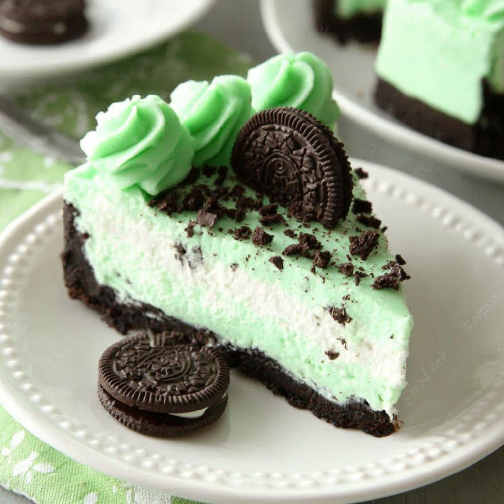 Indulge in No Bake Mint Oreo Cheesecake Delight