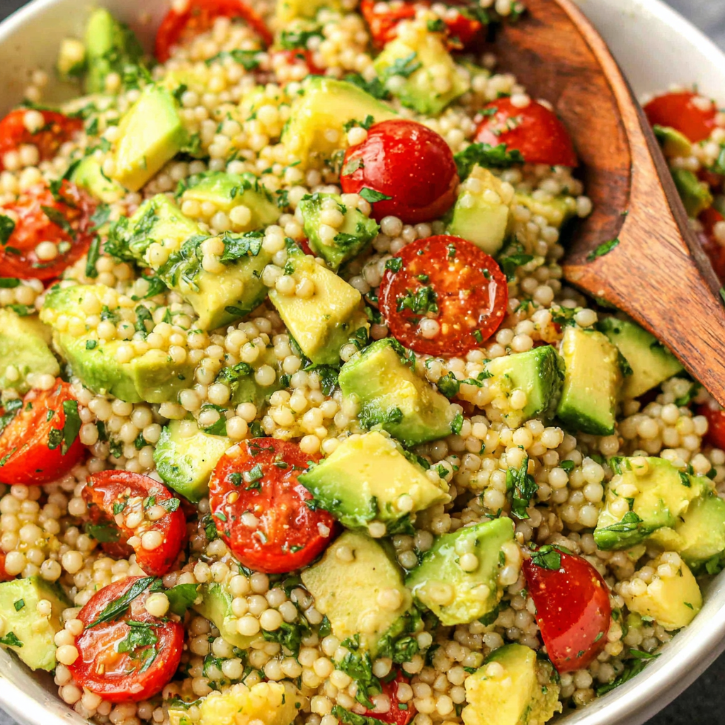 Refreshing Avocado Couscous Salad with Lime Vinaigrette