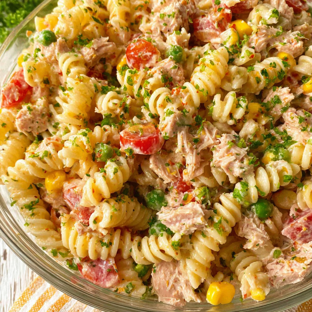 Refreshing No Mayo Tuna Pasta Salad Recipe
