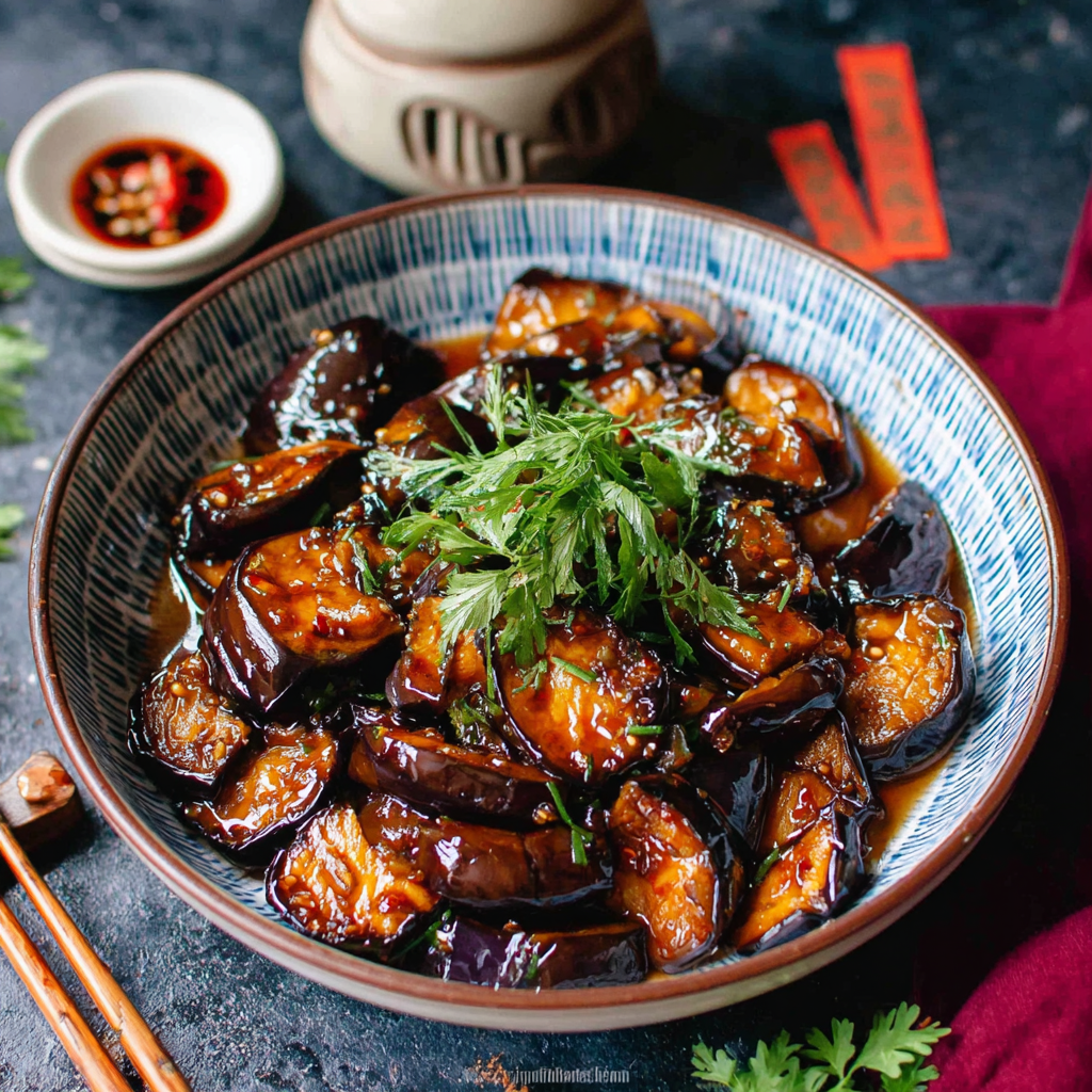 Savoring Chinese Eggplant with Garlic Sauce