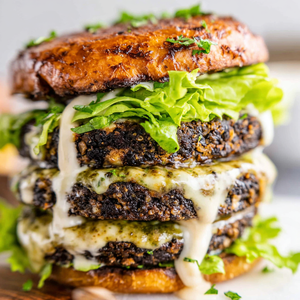 Savoring Green Goddess Black Bean Burgers