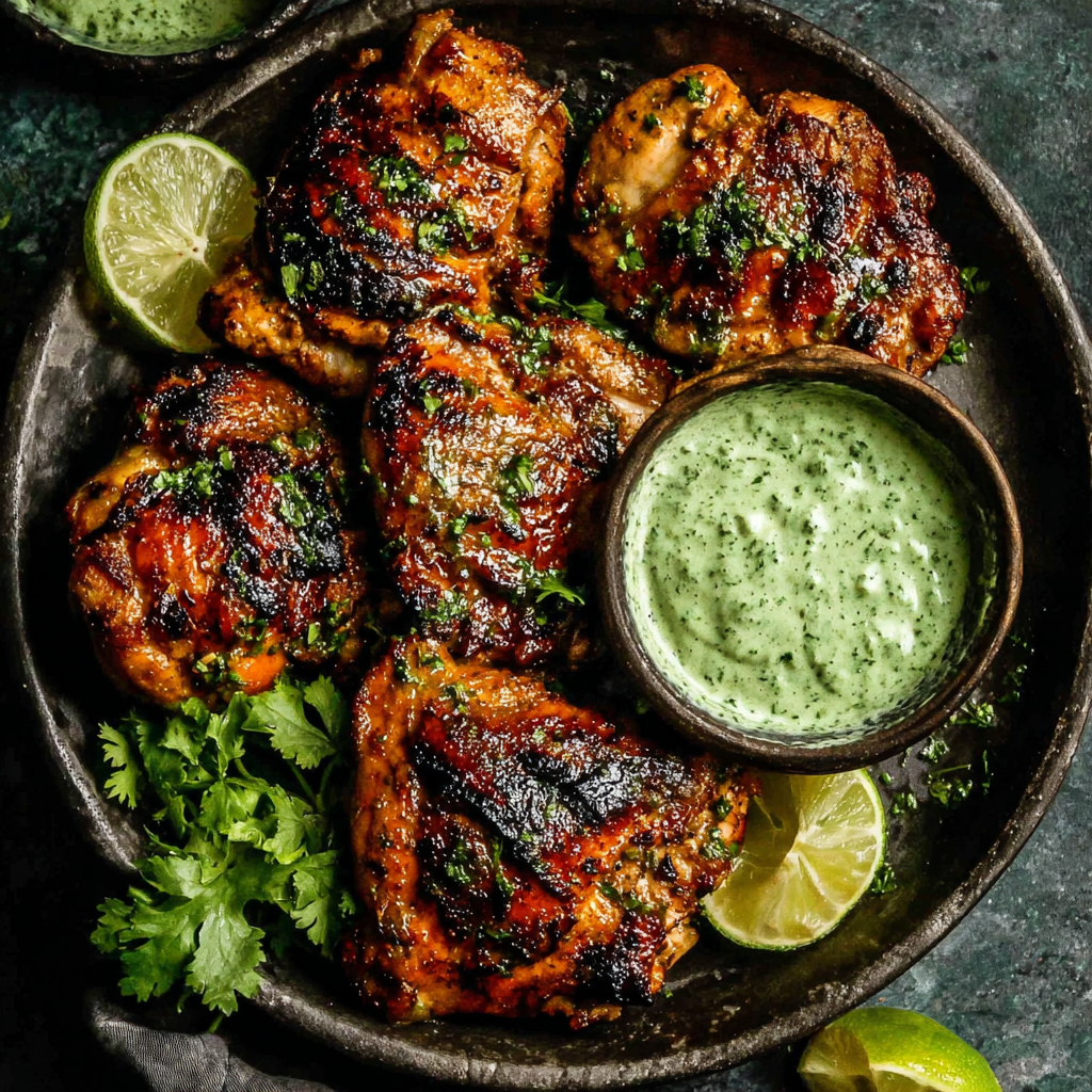 Savoring Peruvian Chicken with Vibrant Green Sauce