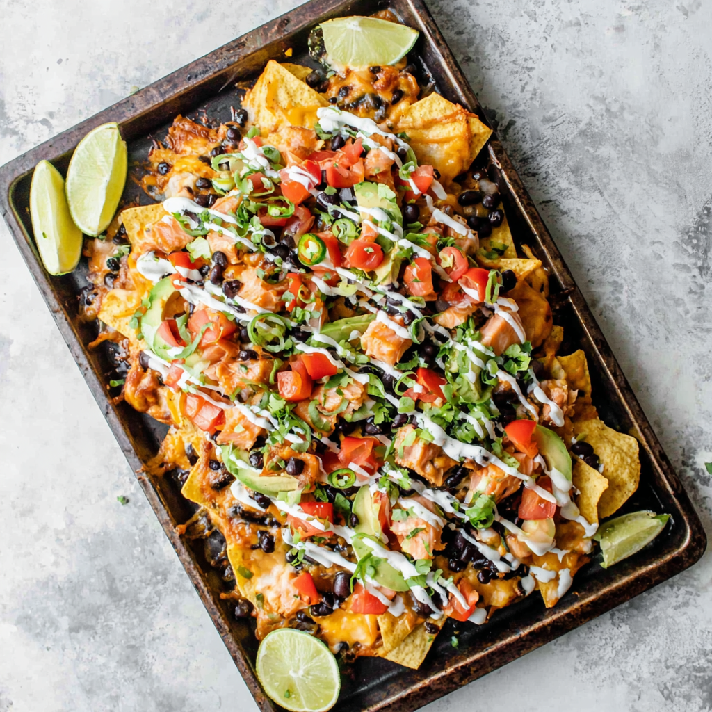 Savory Salmon Black Bean Nachos to Enjoy with Friends