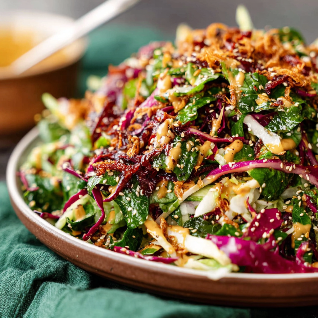 Vibrant Spring Slaw with Honey Mustard Dressing