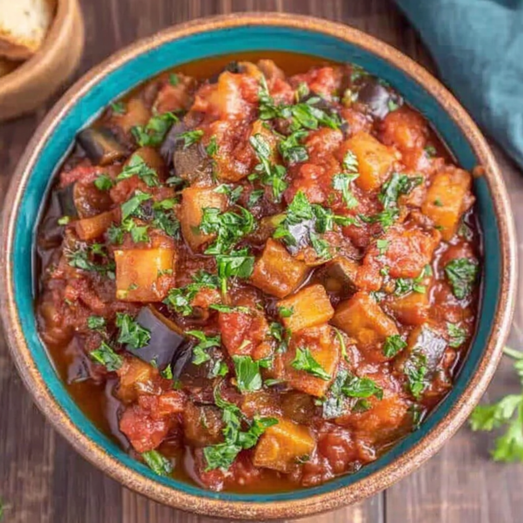 Comforting Eggplant Stew for Chilly Evenings