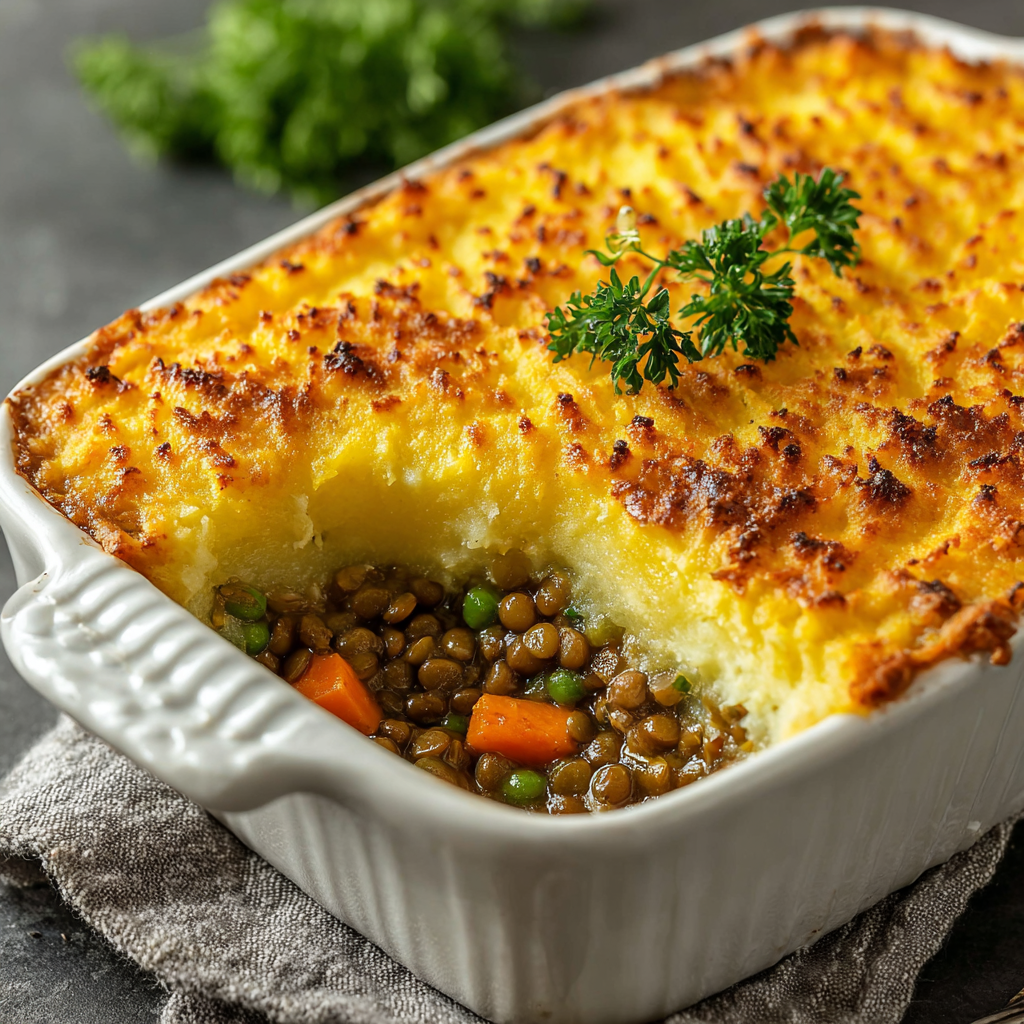 Comforting Lentil and Vegetable Shepherd’s Pie
