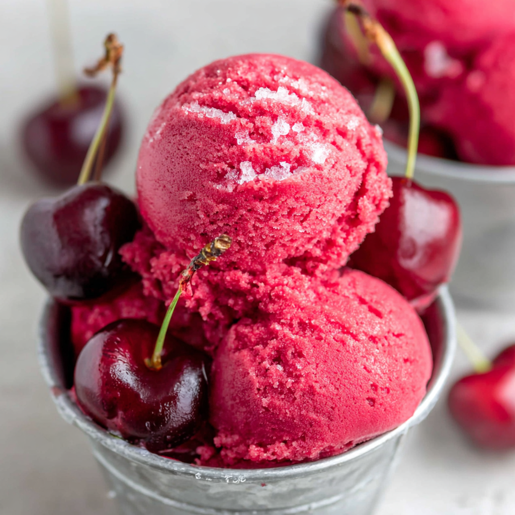 Crafting Delightful Fresh Cherry Sorbet at Home
