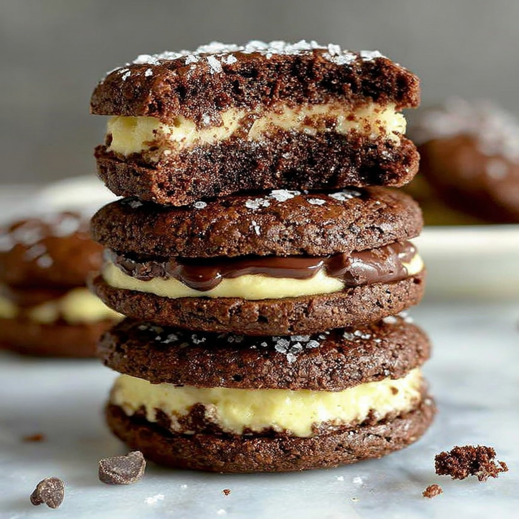 Decadent Sandwich Brownie Cookies with Cookie Dough Frosting