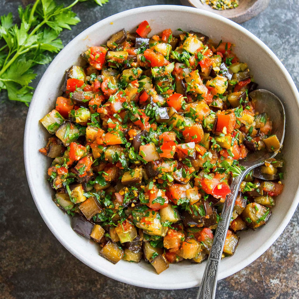 Delightful Turkish Smoky Eggplant Salad Recipe