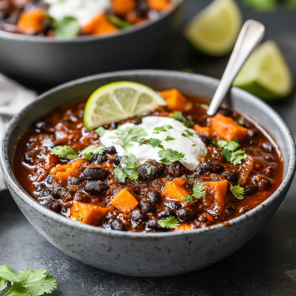 Flavorful Sweet Potato and Black Bean Chili Recipe