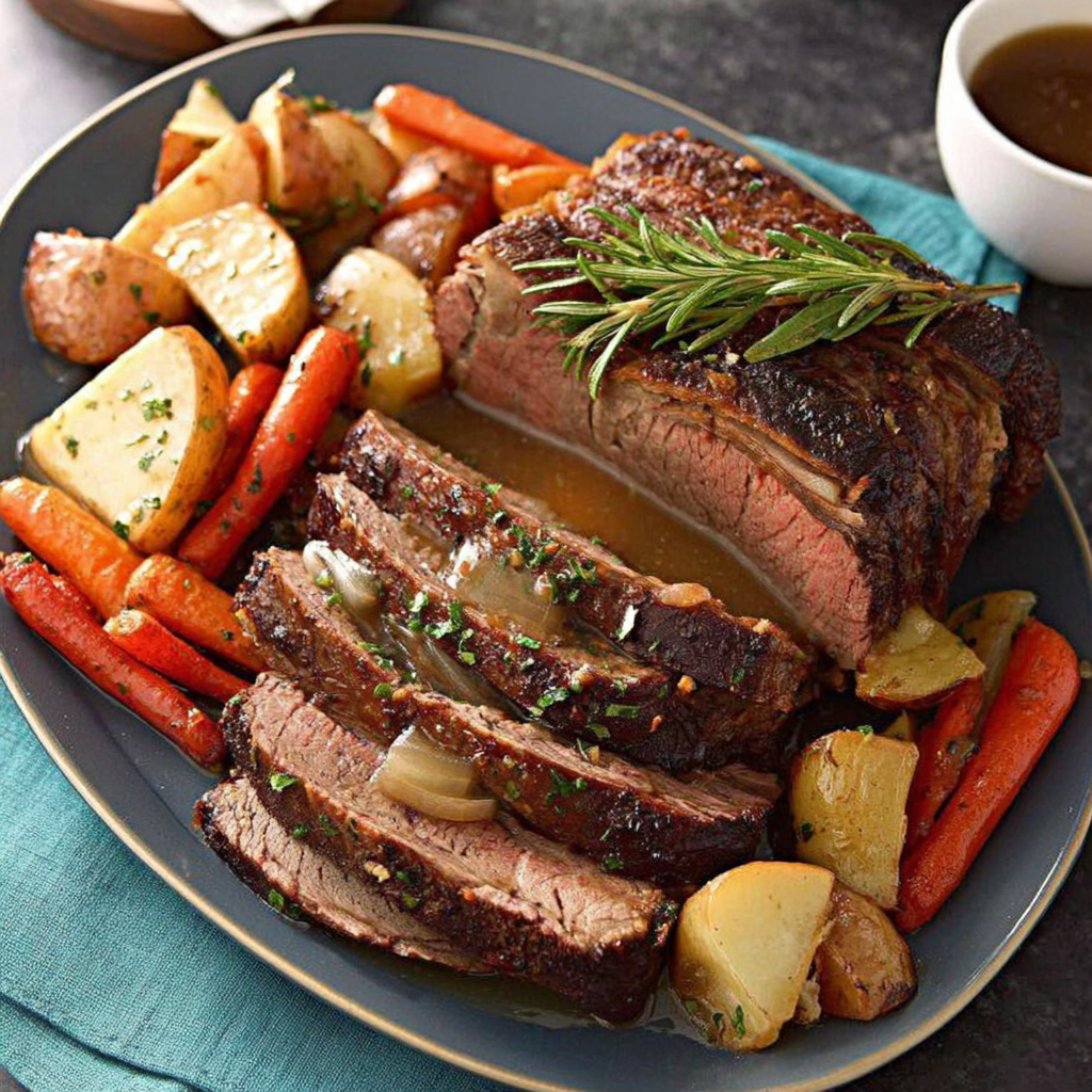 Making a Comforting Beef Roast Dinner at Home