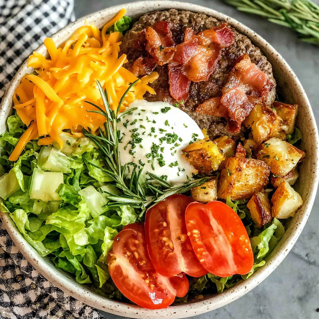 Savoring the Joy of Burger in a Bowl Creation